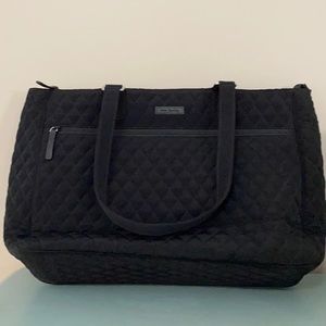 Vera Bradley black quilted Work Tote Bag